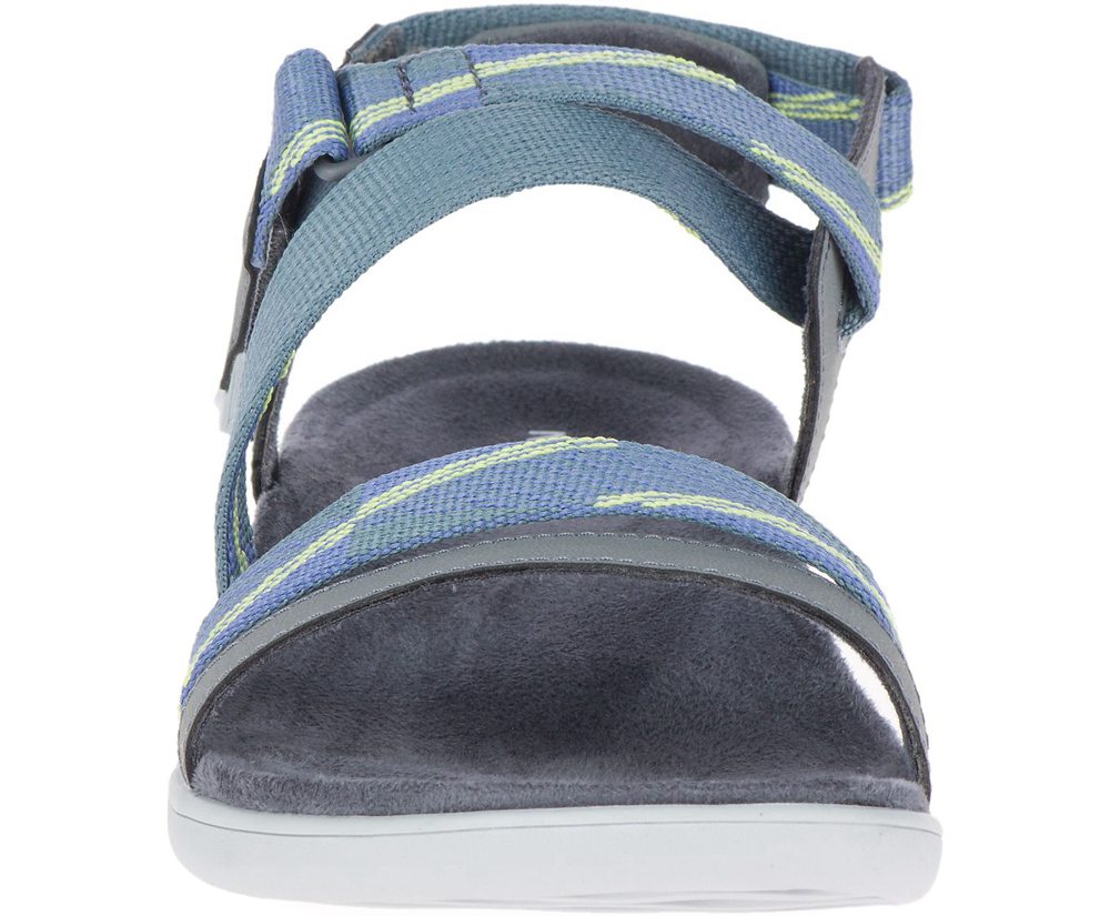 Merrell Sandals Grey/Blue - District Mendi Backstrap - Womens 87SWPTUHX